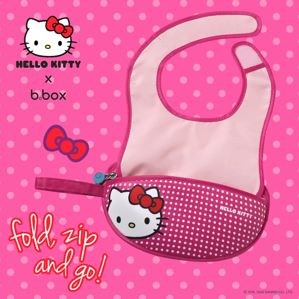 B.Box X Hello Kitty Travel Bib With Spoon – Pop Star