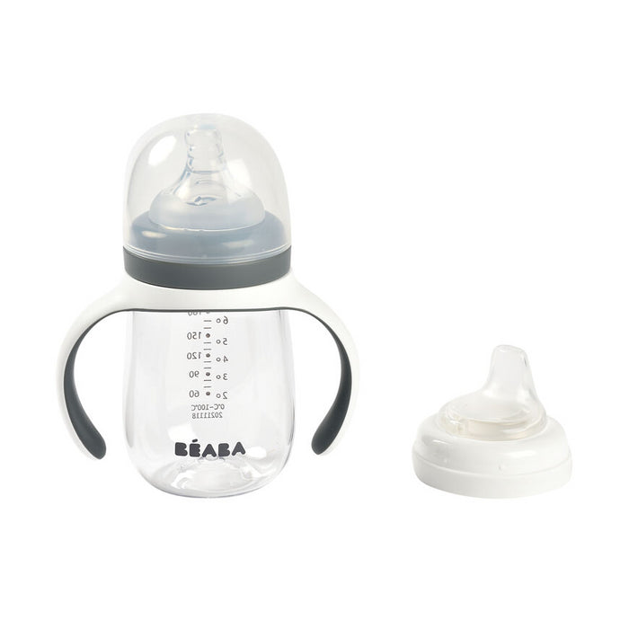 Beaba 2 In 1 Learning Cup 210ml – Mineral Grey