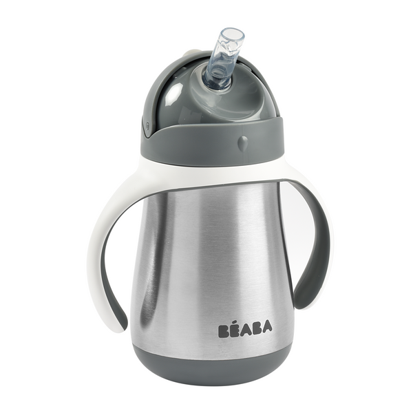 Beaba Stainless Steel Cup 250ml – Mineral Grey