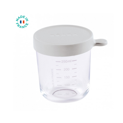 Beaba 玻璃食物儲存器250ml - 淺灰色