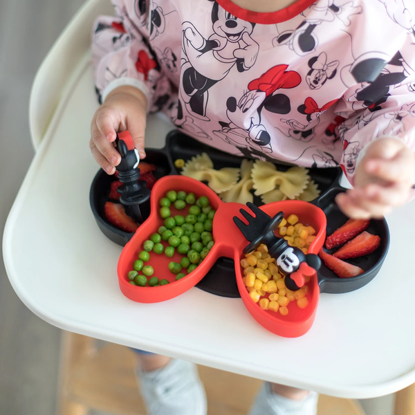 Bumkins Silicone Chewtensils (Spoon & Fork Set) – Minnie Mouse