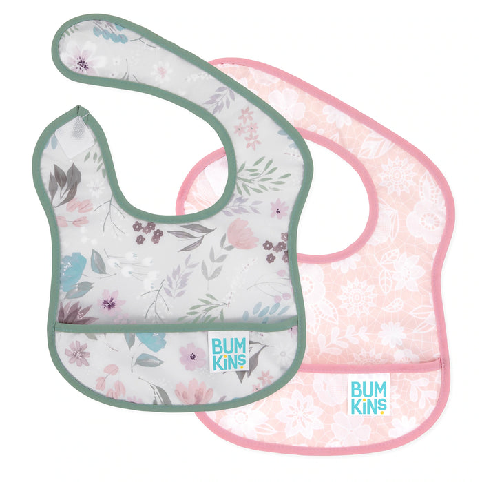Bumkins Starter Bib 2Pcs/Pack - Floral And Lace