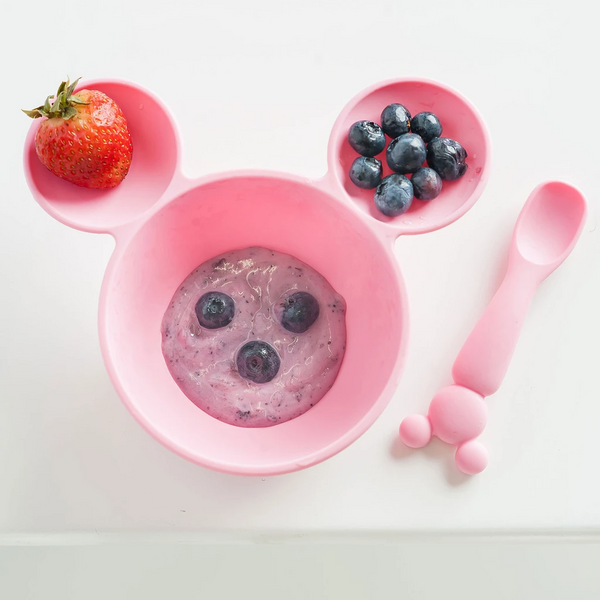 BUMKINS SUCTION SILICONE FIRST BABY FEEDING SET - DISNEY MINNIE MOUSE