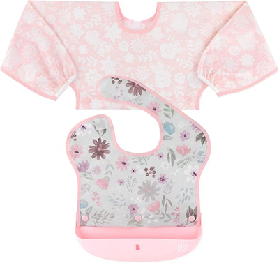 Bumkins Swap Pocket Bib – Floral & Lace