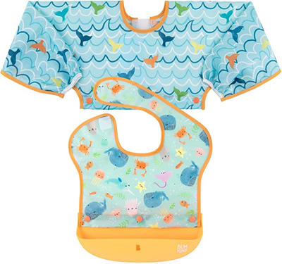Bumkins Swap Pocket Bib – Ocean Life & Whale Tail