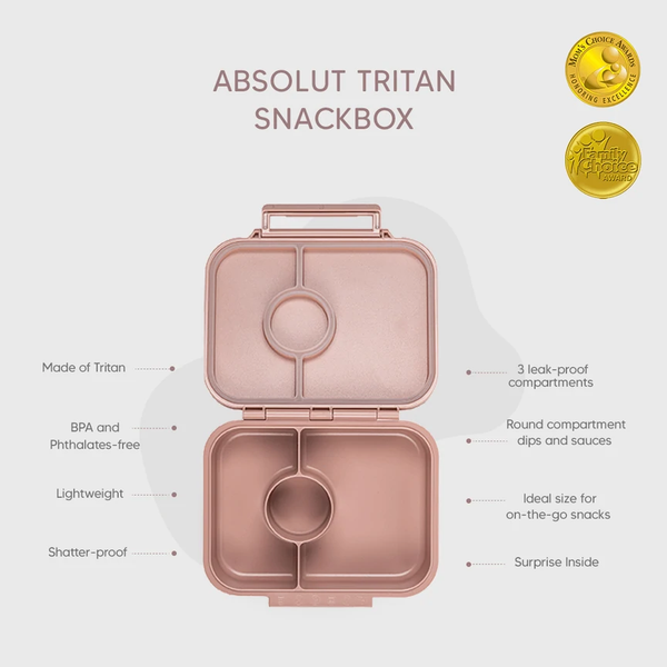 Citron Absolut Tritan Snackbox with 3 compartments – Leo