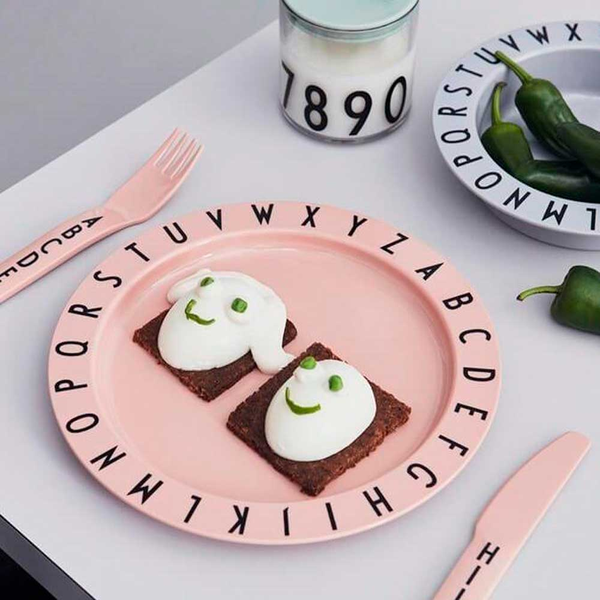 Design Letters Eat & Learn Plate - White