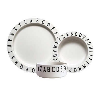 Design Letters Eat & Learn Tableware Set (Tritan) - White