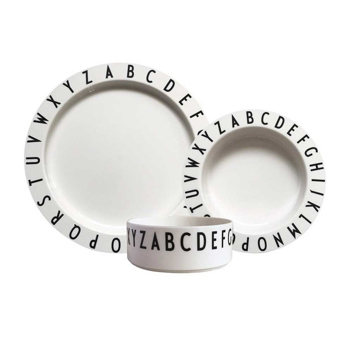 Design Letters Eat & Learn Tableware Set (Tritan) - White