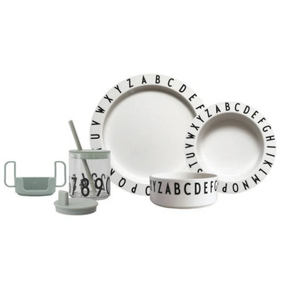 Design Letters Eat & Learn Tritan Gift Box – White /Green