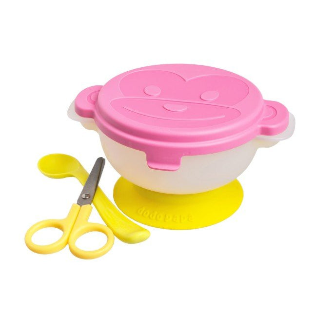 Dodopapa Travel Dining Set 265ml – Monkey Pink