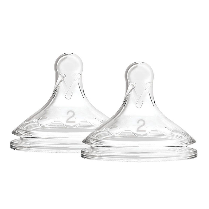 DR.BROWN'S OPTIONS+ BABY BOTTLE BREAST LIKE NIPPLE 2'S - LEVEL 2 3M+