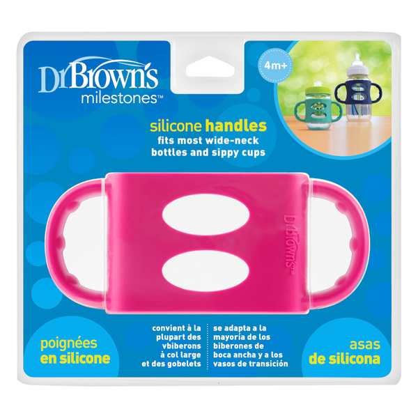 Dr.Brown's Wide Neck Silicone Handles - Pink