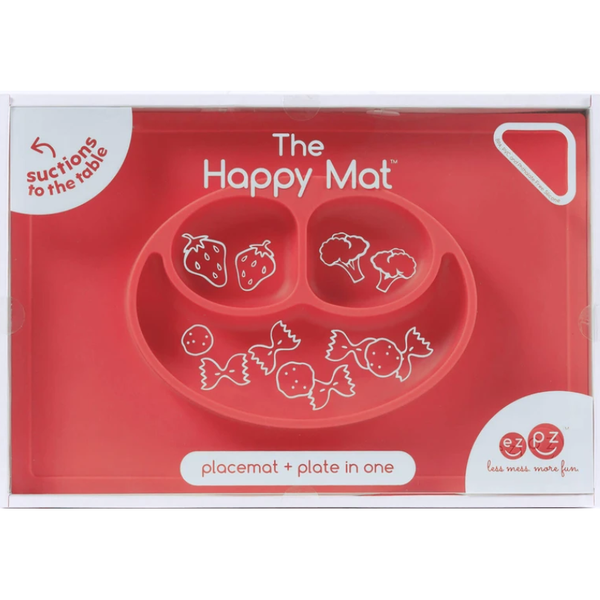 Ezpz Happy Mat Plate & Placemat - Coral
