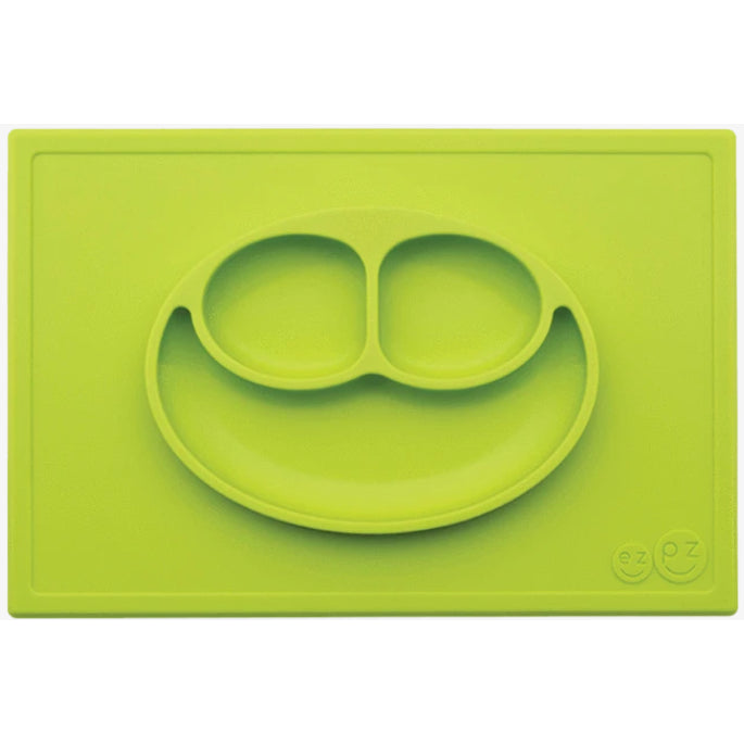 EZPZ HAPPY MAT PLATE & PLACEMAT - LIME