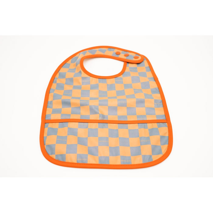 Grech & Co Basic Bib - Checks Laguna & Wheat