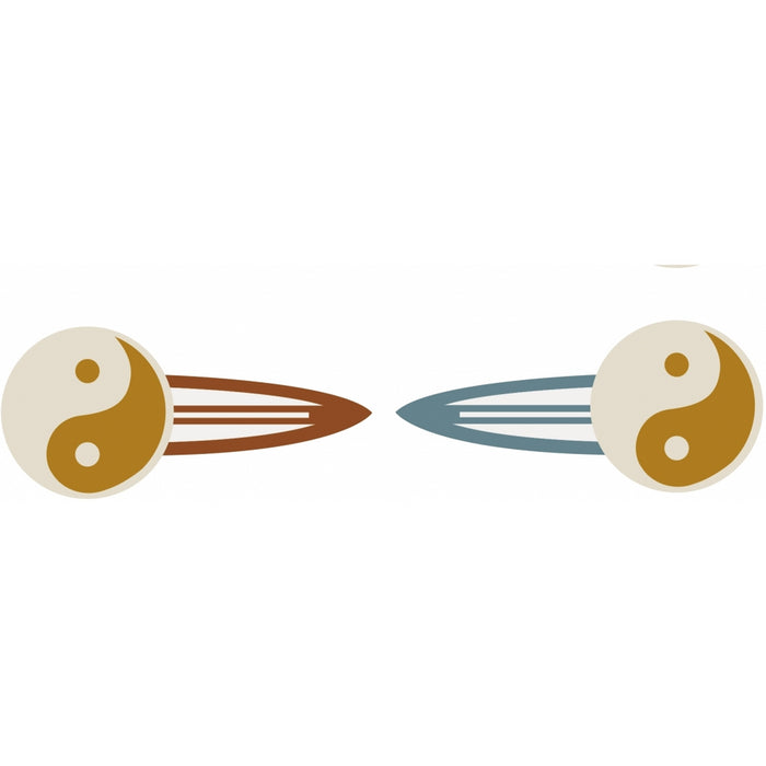 Grech & Co Minimalist Snap Clips Set Of 2 - Ying Yang