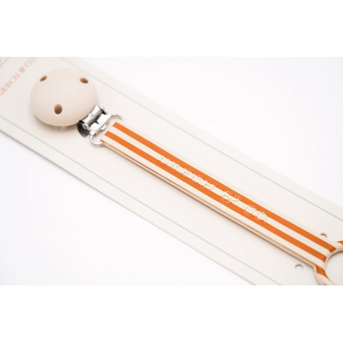 Grech & Co Pacifier Clip - Pattern - Stripes Atlas & Tierra