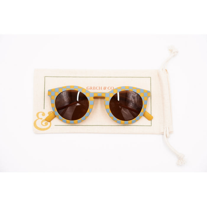 Grech & Co Polarized Sunglasses - Kids - Checks Luguna & Wheat