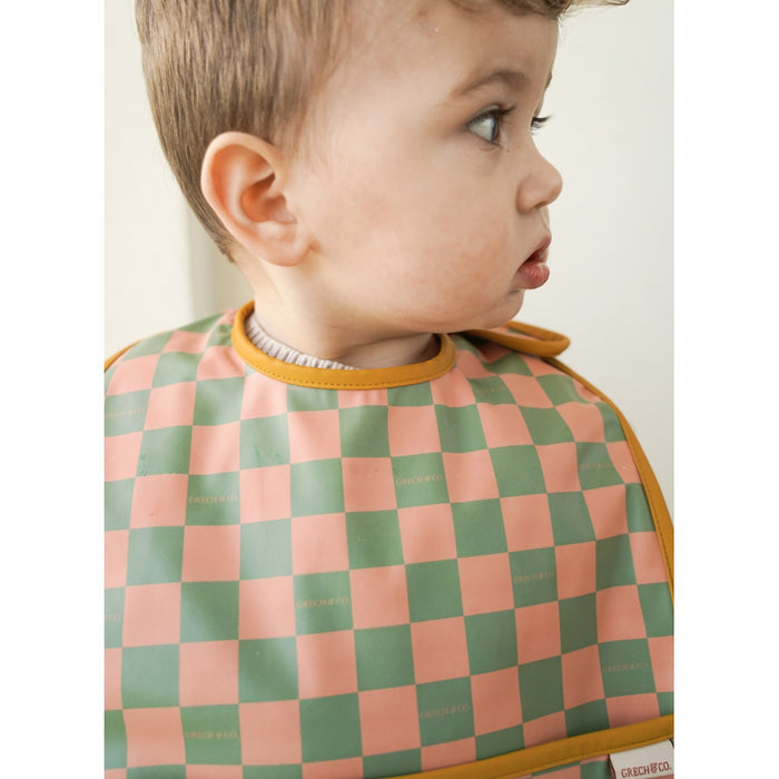 Grech & Co Smock Bib - Checks Sunset & Orchard