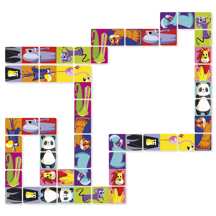 Janod Giant Jungle Dominoes Dominoes Game