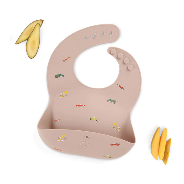 Love Mae Silicone Bib – Cars