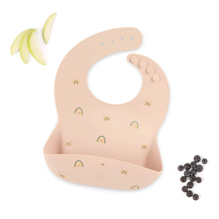 Love Mae Silicone Bib – Rainbows