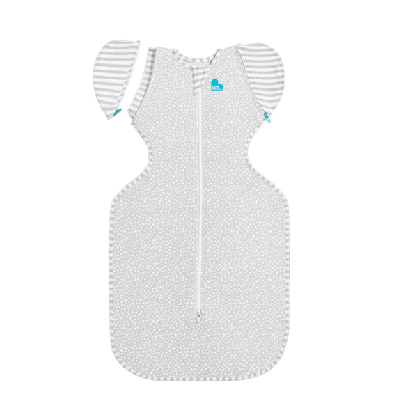 Love To Dream Swaddle Up™ 專利設計竹纖維多功能蝶形包巾 (可拆抽) - 灰色點點 1.0Tog 大碼