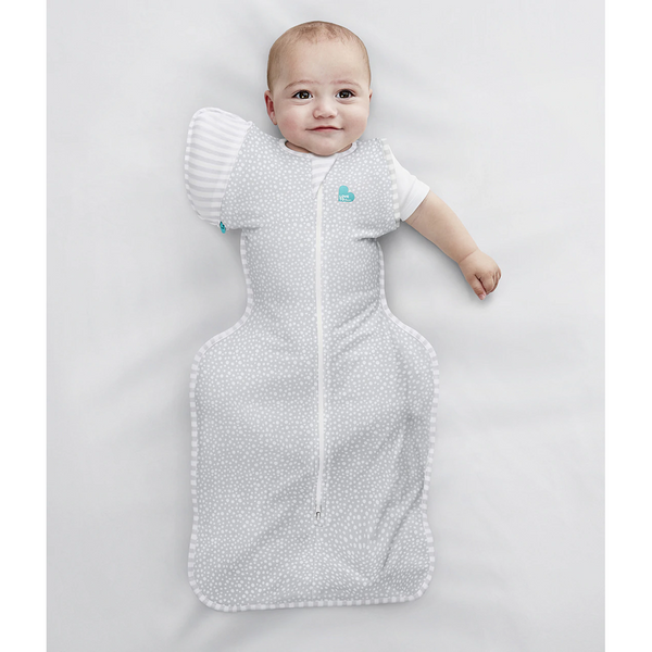 Love To Dream Swaddle Up 50/50 Bamboo 1.0 Tog – Grey Wave Dot Medium