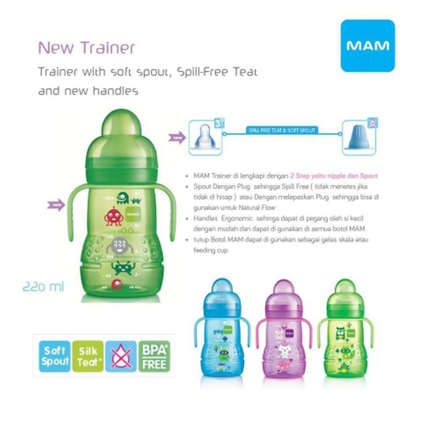 Mam Trainer Cup 2 In 1 Pink 220ml