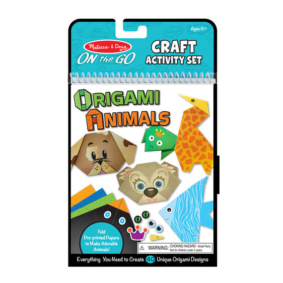 Melissa & Doug On-The-Go Crafts - Origami Activity Set - Animals
