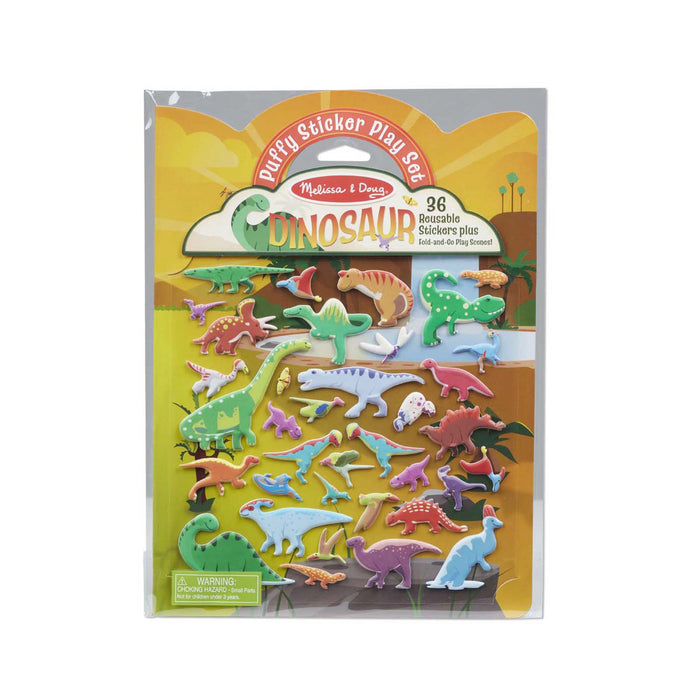Melissa & Doug Resuable Puffy Sticker Play Set – Dinosaur
