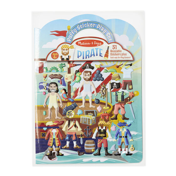 Melissa & Doug Reusable Puffy Stickers Play Set - Pirate
