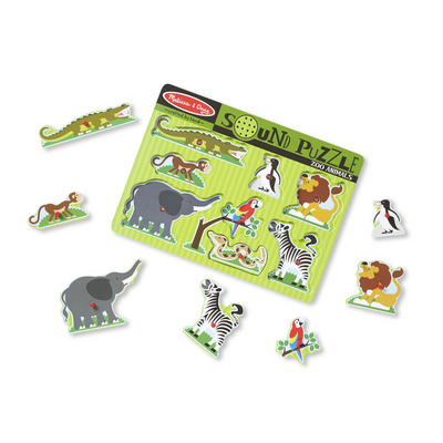 Melissa & Doug Sound Puzzle 8Pcs - Zoo Animals