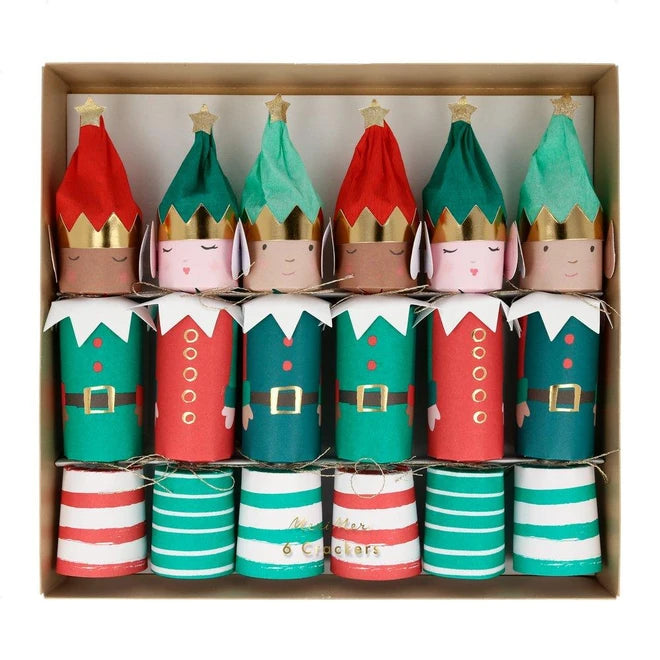 Meri Meri Elf Large Crackers (Set Of 6)