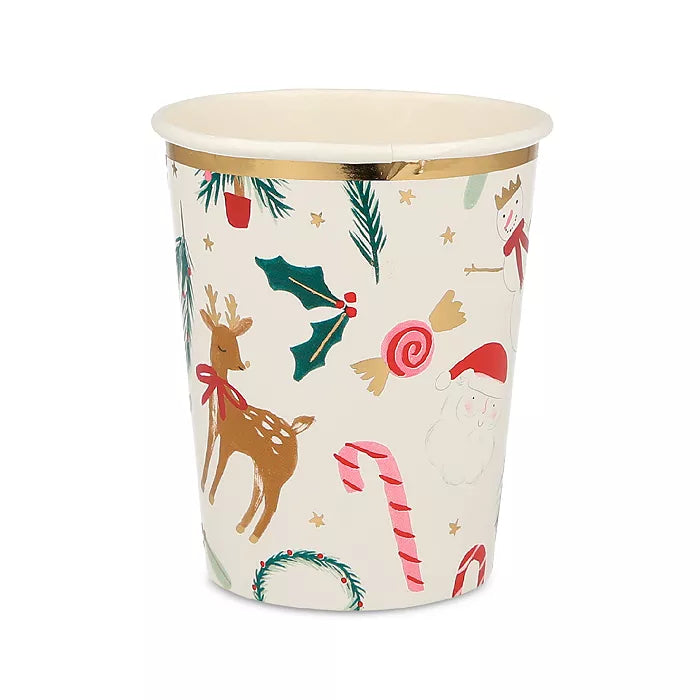 Meri Meri Festive Motif Cups (Set Of 8)