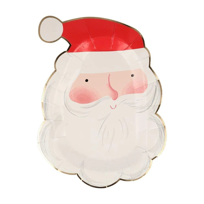 Meri Meri Jolly Santa Plates (Set Of 8)