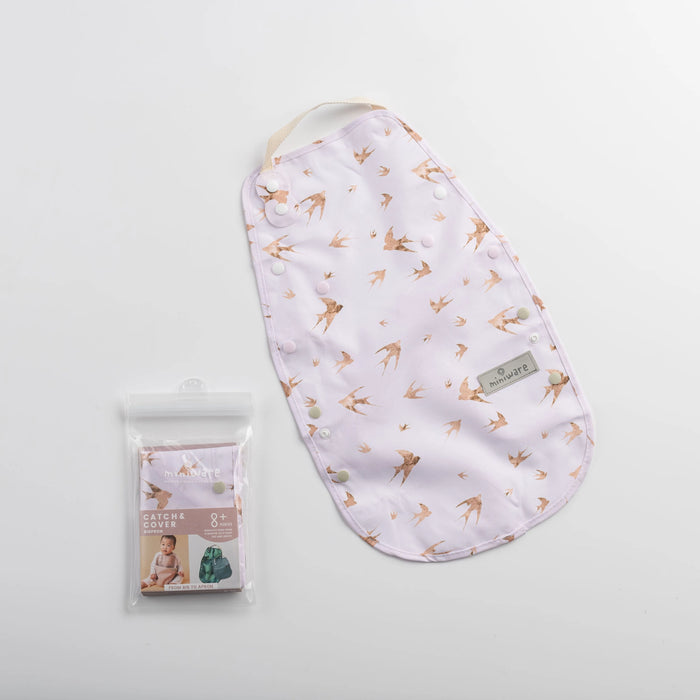 Miniware Catch & Cover 2-In-1 Apron Bib – Golden Swallow