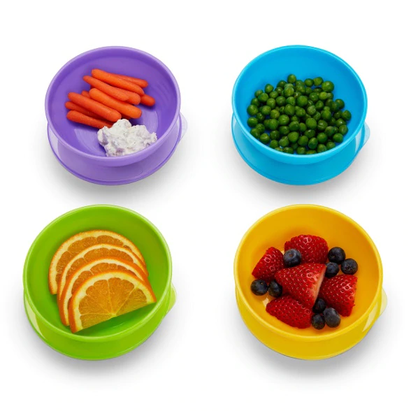 Munchkin Love-A-Bowls 4Pk Feeding Set - Blue/Purple/Green/Orange