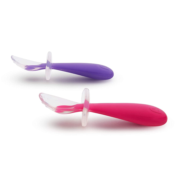 Munchkin Silicone Training Spoon - Pink/Purple