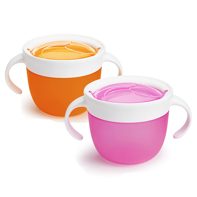 Munchkin Snack Dispenser 9Oz 2Pcs/Pack – Pink Orange