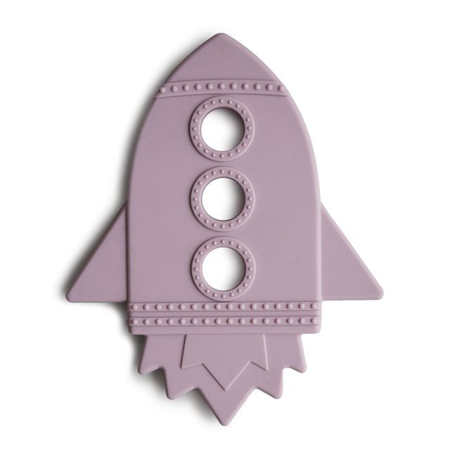 Mushie Teether - Rocket Soft Lilac