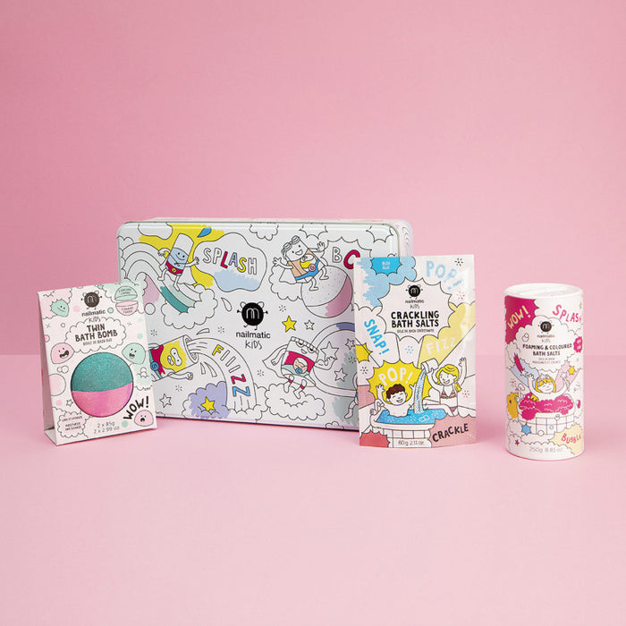 Nailmatic Splash Bath Box (Bath Bomb+Foaming Bath Salts+Crackling Bath Salts)
