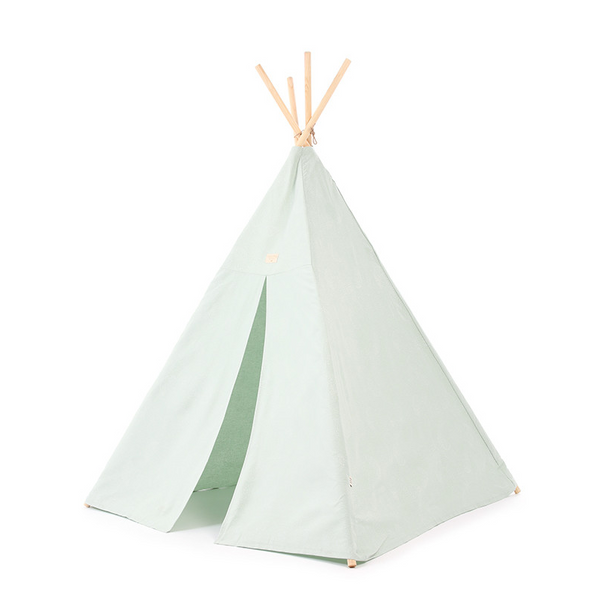 nobodinoz tent Nobodinoz Phoenix Teepee - White Bubble/Aqua