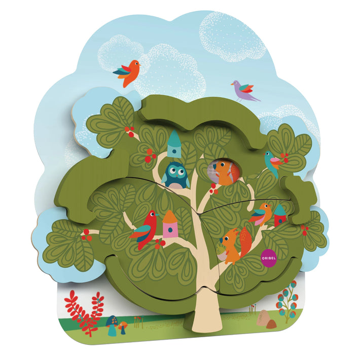 Oribel Vertiplay Wall Toy – Mr. Squirrels House – 2 Layer Puzzle