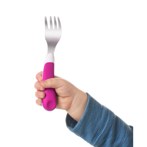 Oxo Tot On-the-Go Fork and Spoon Set With Travel Case - Pink