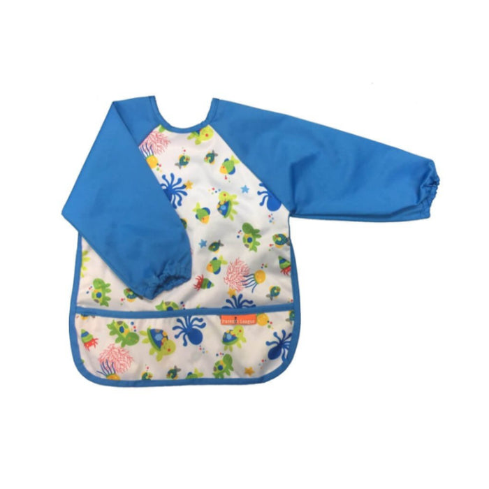 Parents League Waterproof Coverall Catcher Bib – Under The Sea (Blue)