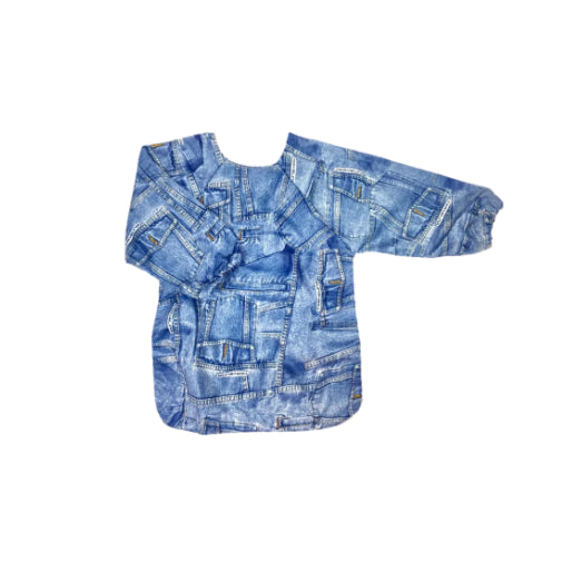 Parents League Waterproof Coverall Catcher Bib - Washed Indigo