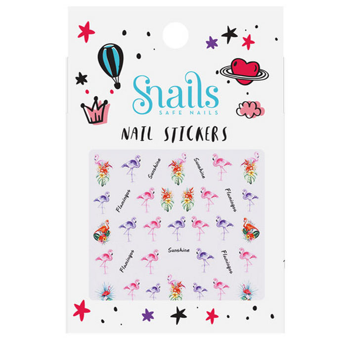 Snails Nail Sticker - Flamingo
