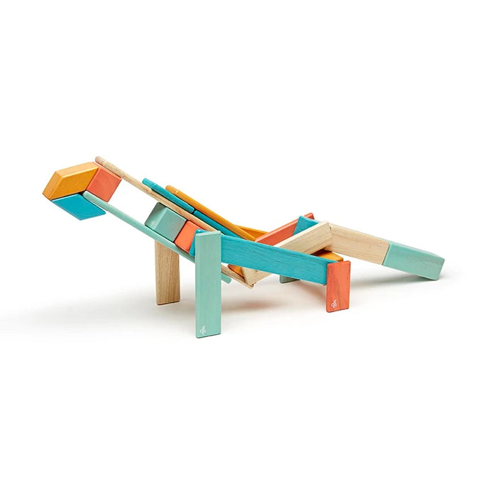 Tegu Classics Magnetic Wooden Blocks 24-Piece Set – Sunset
